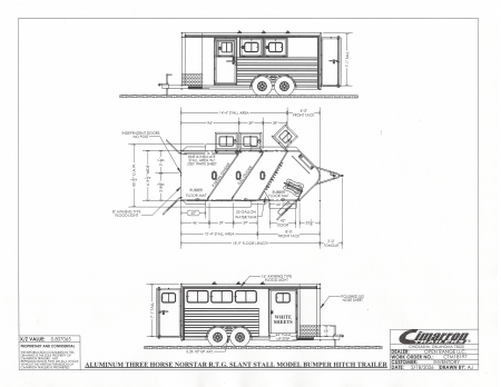 New 2027 Cimarron Trailers 3 Horse Norstar RTG Slant Bumper pull Horse Trailer