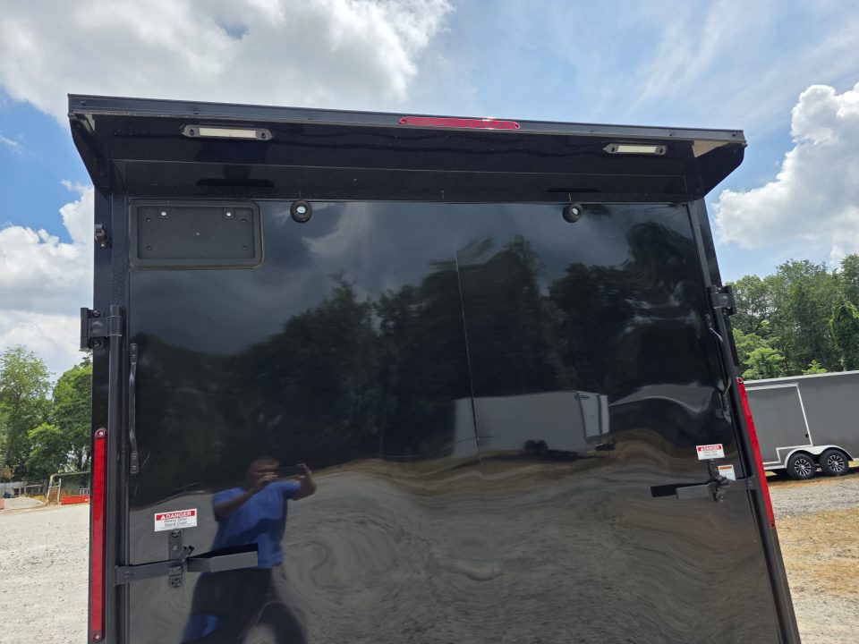 New 2026 Look Trailers 7X14 7' INSIDE RAMP DOOR 80" REAR OPENING 7 X 14 BLACKOUT SCREWLESS Cargo / Enclosed Trailer