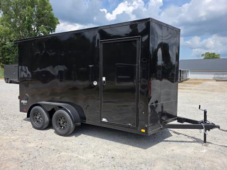 New 2026 Look Trailers 7X14 7' INSIDE RAMP DOOR 80  REAR OPENING 7 X 14 BLACKOUT SCREWLESS Cargo / Enclosed Trailer