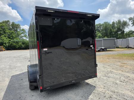 New 2026 Look Trailers 7X14 7' INSIDE RAMP DOOR 80" REAR OPENING 7 X 14 BLACKOUT SCREWLESS Cargo / Enclosed Trailer