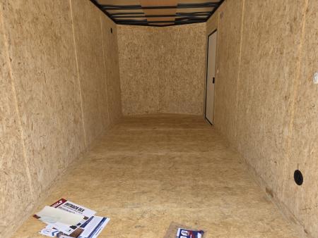 New 2026 Look Trailers 7X14 7' INSIDE RAMP DOOR 80" REAR OPENING 7 X 14 BLACKOUT SCREWLESS Cargo / Enclosed Trailer