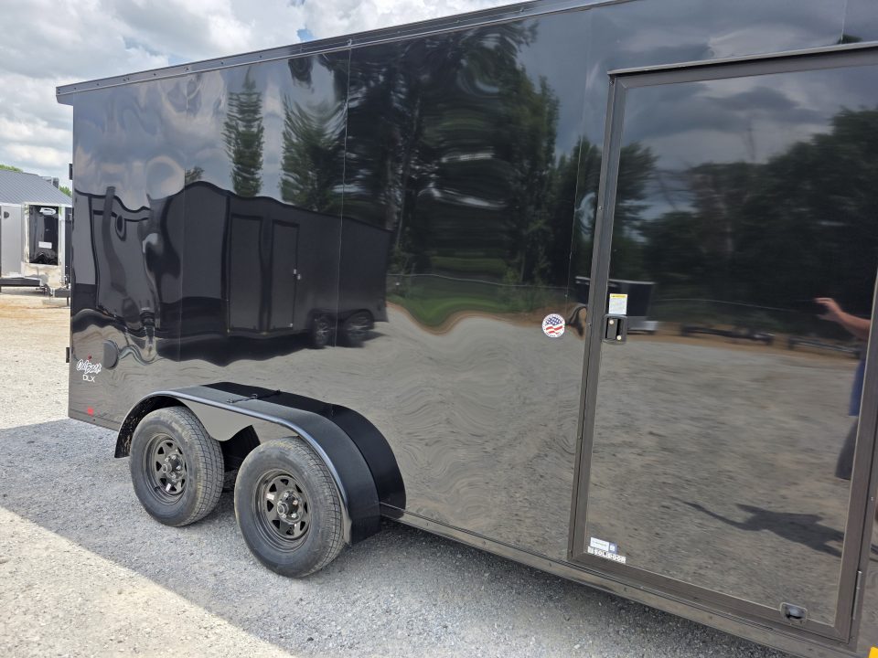 New 2026 Look Trailers 7X16 7' INSIDE RAMP DOOR 80" REAR OPENING 7 X 16 BLACKOUT SCREWLESS Cargo / Enclosed Trailer