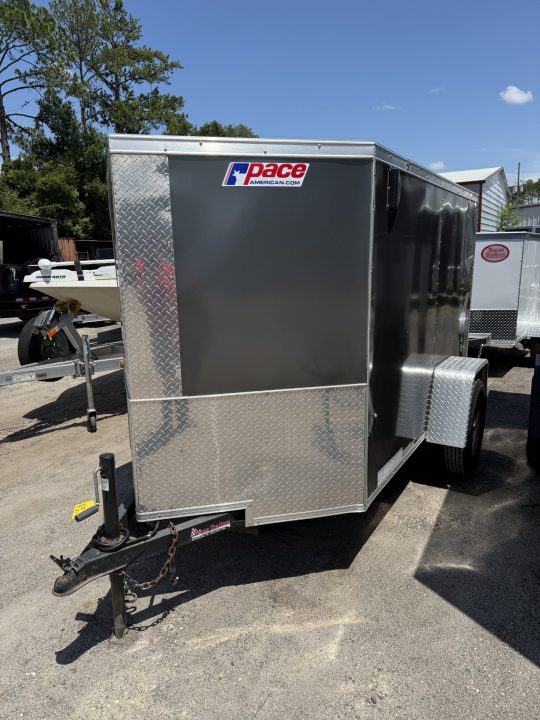 Used 2019 Pace American JV5X8S12SE 5'X8' Cargo / Enclosed Trailer