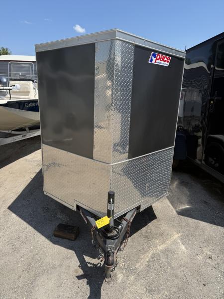 Used 2019 Pace American JV5X8S12SE 5'X8' Cargo / Enclosed Trailer