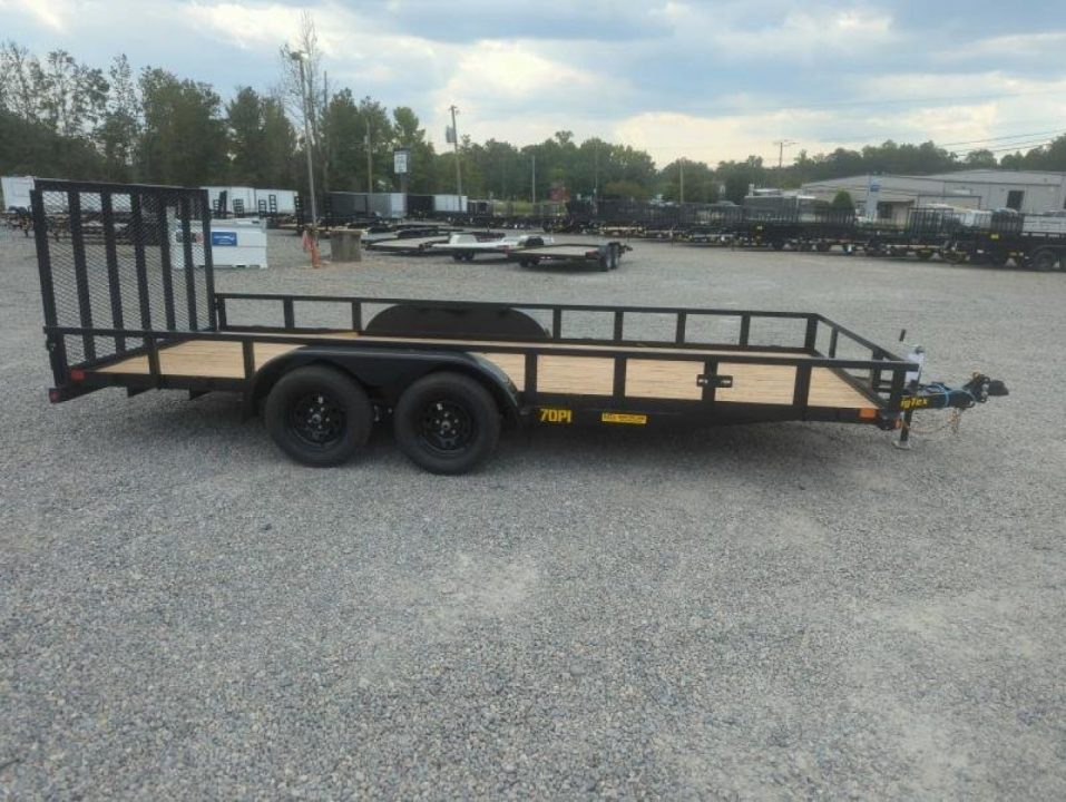 New 2026 Big Tex Trailers 18' 70PI w/ 4' Spring Assist Tailgate Utility Trailer