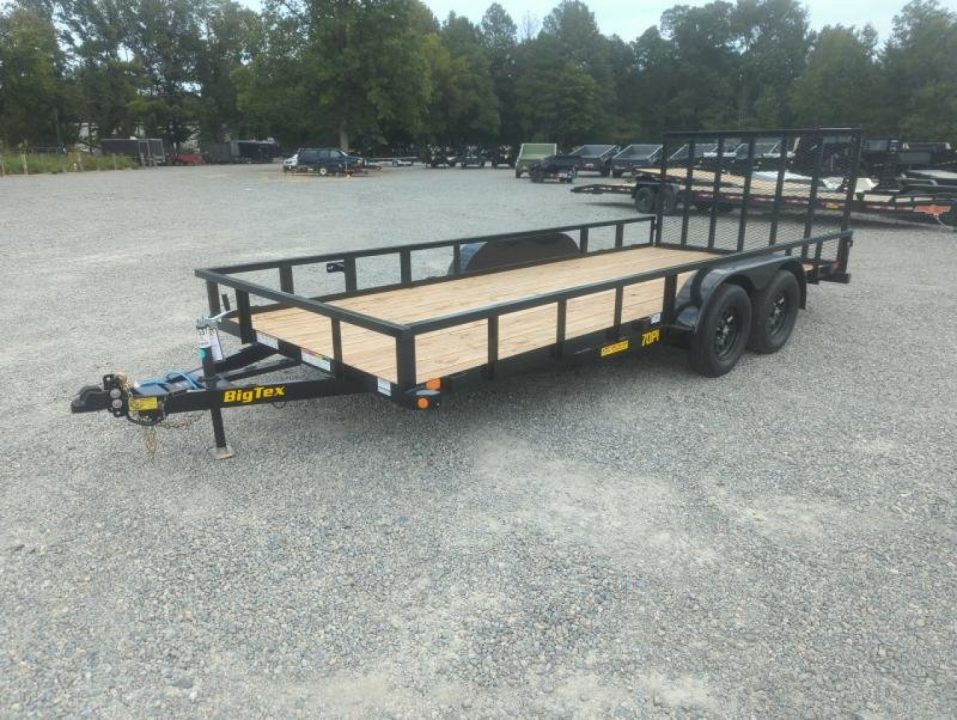 New 2026 Big Tex Trailers 18' 70PI w/ 4' Spring Assist Tailgate Utility Trailer