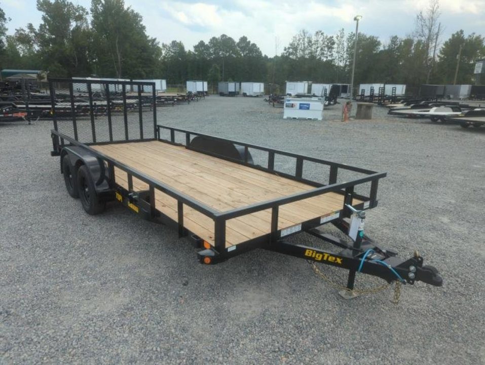 New 2026 Big Tex Trailers 18' 70PI w/ 4' Spring Assist Tailgate Utility Trailer