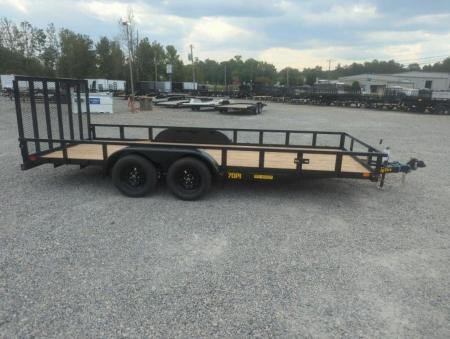 New 2026 Big Tex Trailers 18' 70PI w/ 4' Spring Assist Tailgate Utility Trailer