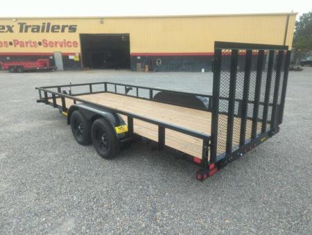 New 2026 Big Tex Trailers 18' 70PI w/ 4' Spring Assist Tailgate Utility Trailer