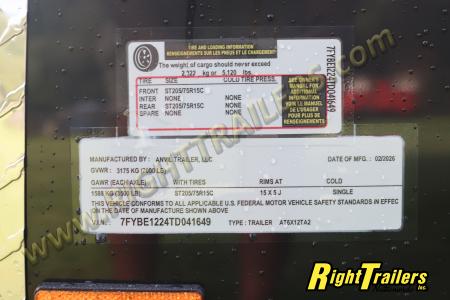New 2026 6X12 ANVIL Cargo Trailer