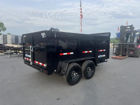 New 2027 BWISE DT712LP-LE-12 7X12 TA Dump Trailer *44' SIDES *TARP KIT