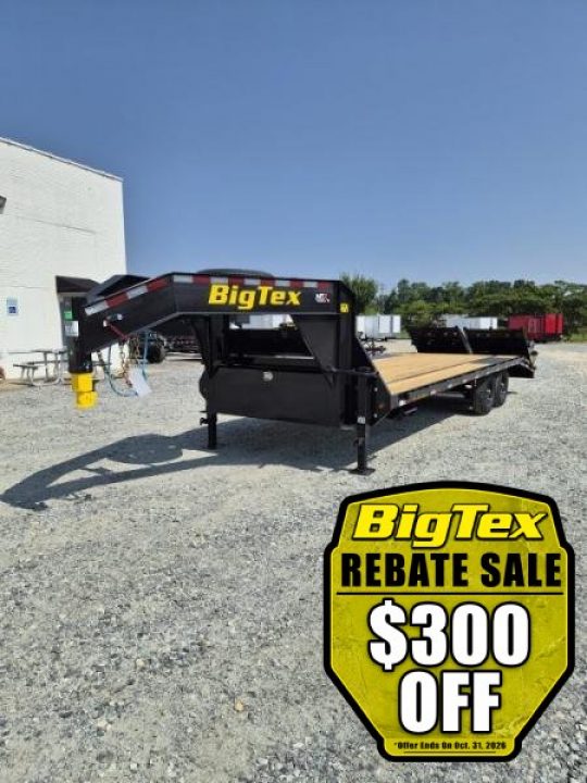 New 2027 Big Tex Trailers 20+5 14GN w/ Mega Ramps Flatbed Trailer