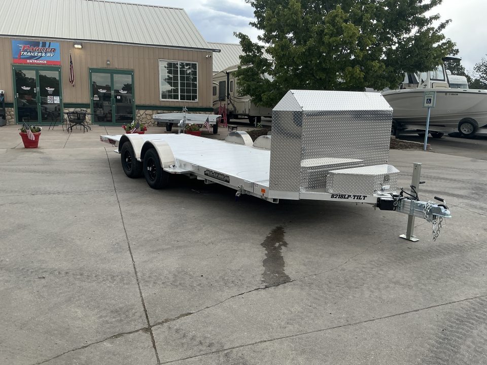 New 2027 Aluma 8218H-ANV-TILT-TA-EL-RTD Flatbed Trailer