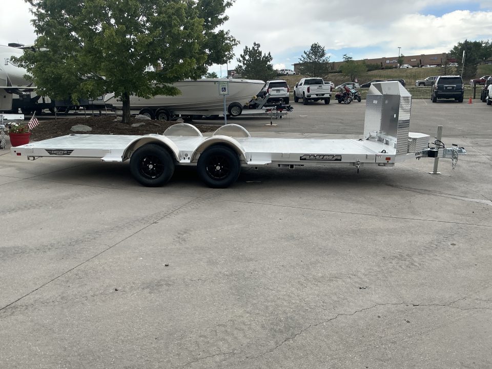 New 2027 Aluma 8218H-ANV-TILT-TA-EL-RTD Flatbed Trailer