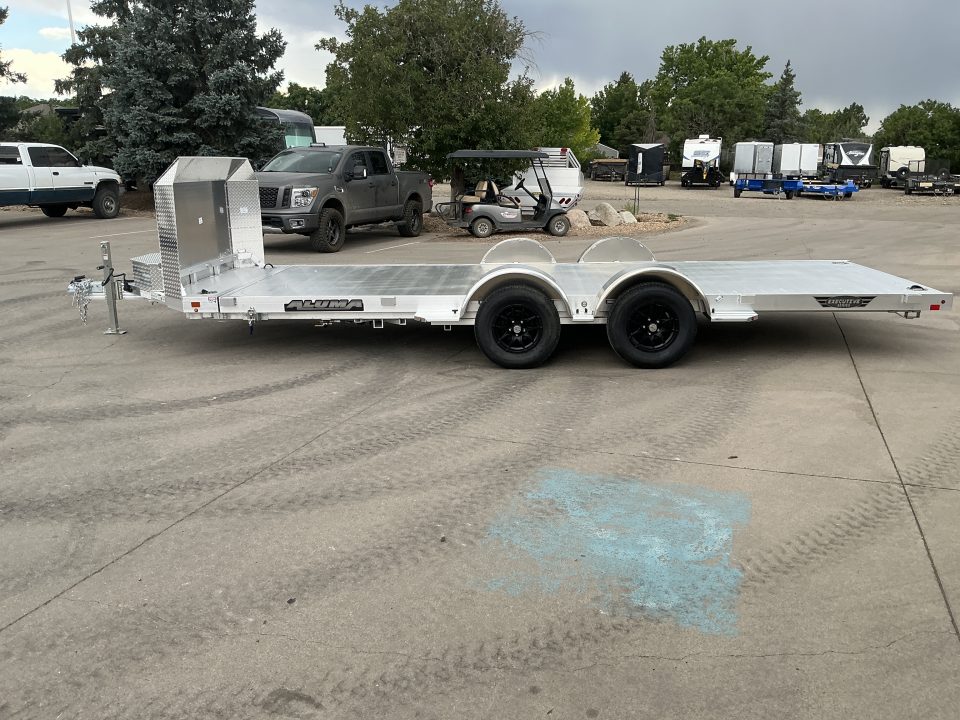 New 2027 Aluma 8218H-ANV-TILT-TA-EL-RTD Flatbed Trailer