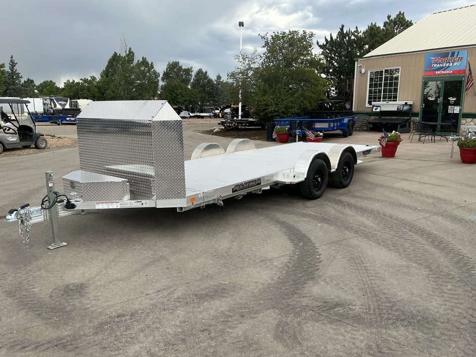 New 2027 Aluma 8218H-ANV-TILT-TA-EL-RTD Flatbed Trailer