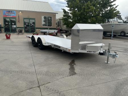 New 2027 Aluma 8218H-ANV-TILT-TA-EL-RTD Flatbed Trailer