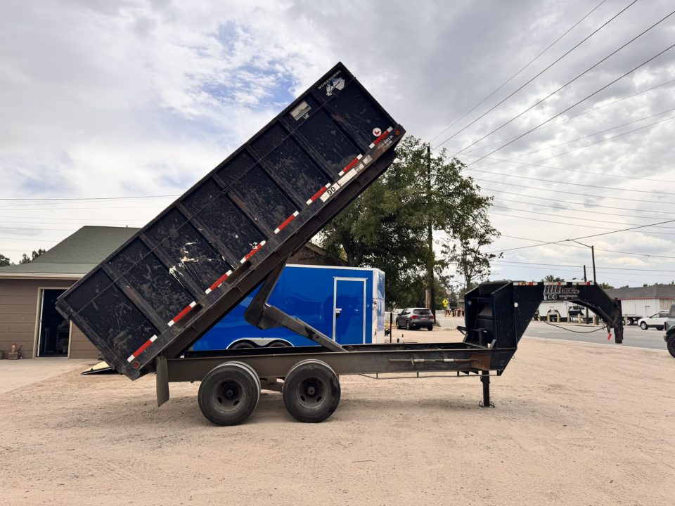 Used 2003 DIAC 8.5-16-4H Tandem Dual Deck Over Gooseneck Dump
