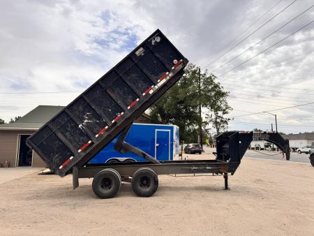 Used 2003 DIAC 8.5-16-4H Tandem Dual Deck Over Gooseneck Dump