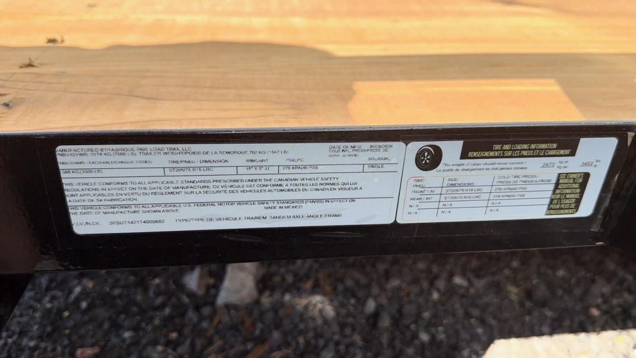 New 2026 Load Trail 7-14 Tandem Axle Ramp Gate Utility 7K GVWR