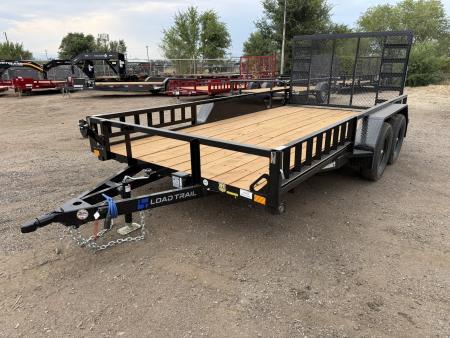 New 2026 Load Trail 7-14 Tandem Axle Ramp Gate Utility W/ ATV Ramps 7K GVWR