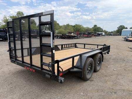 New 2026 Load Trail 7-14 Tandem Axle Ramp Gate Utility W/ ATV Ramps 7K GVWR