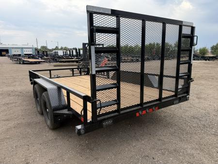 New 2026 Load Trail 7-14 Tandem Axle Ramp Gate Utility W/ ATV Ramps 7K GVWR