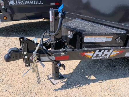 New 2026 H&H Trailers 7 x 14 High Side with Scissor Lift and 14K GVWR Dump Trailer - Black