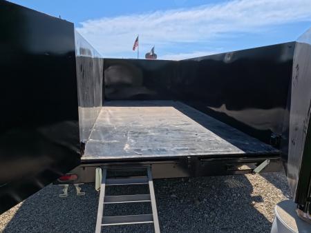 New 2026 H&H Trailers 7 x 14 High Side with Scissor Lift and 14K GVWR Dump Trailer - Black