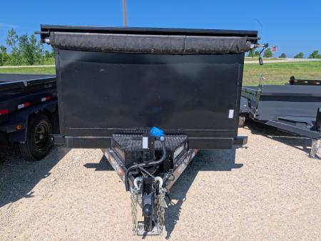 New 2026 H&H Trailers 7 x 14 High Side with Scissor Lift and 14K GVWR Dump Trailer - Black