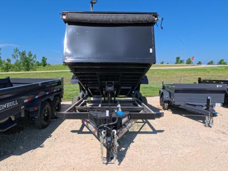 New 2026 H&H Trailers 7 x 14 High Side with Scissor Lift and 14K GVWR Dump Trailer - Black