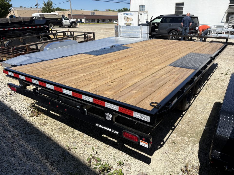 New 2026 Sure-Trac 8.5X18 LP DECKOVER 10K W/RAMPS Deckover Trailer