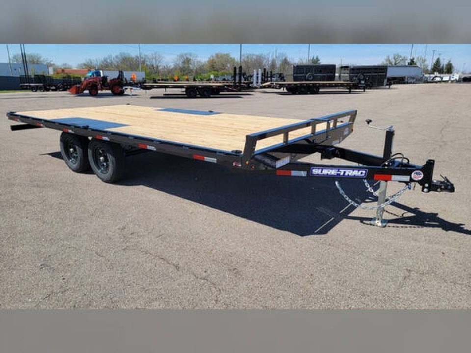 New 2026 Sure-Trac 8.5X18 LP DECKOVER 10K W/RAMPS Deckover Trailer