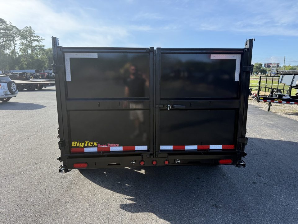 New 14TD-14C4A-BK BIG TEX 7' X 14' TELESCOPIC DUMP TRAILER W/ TARP & COMBO REAR GATE W/ 6' SLIDE IN RAMPS