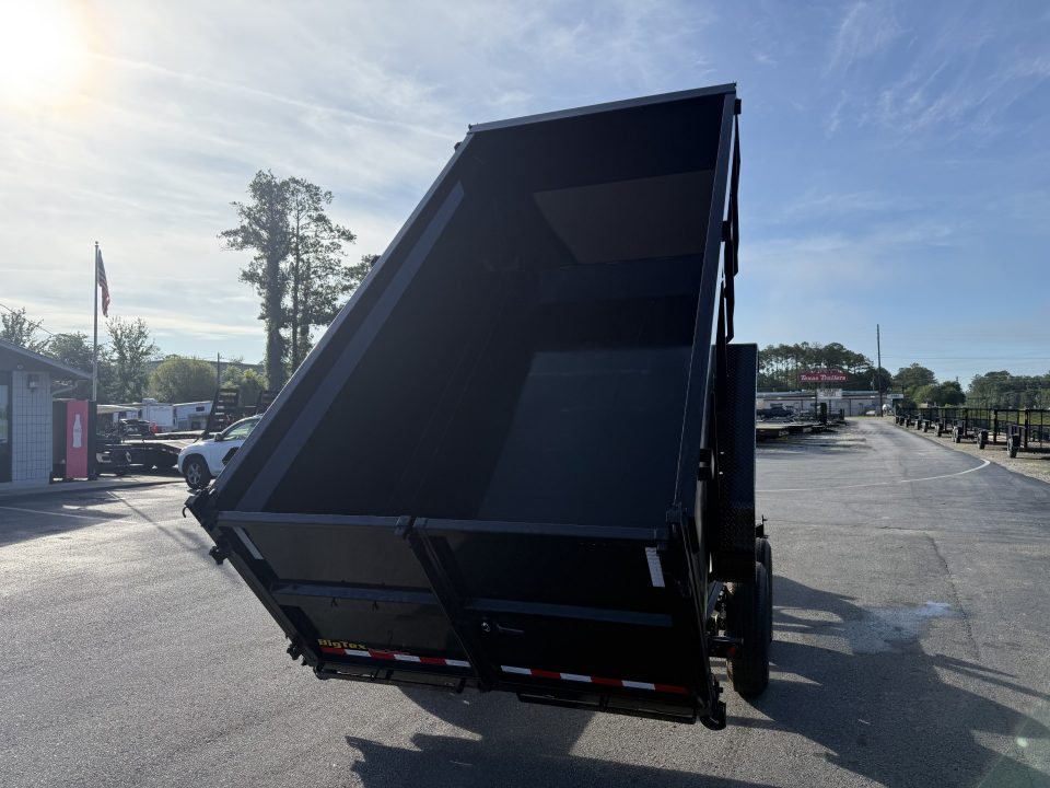 New 14TD-14C4A-BK BIG TEX 7' X 14' TELESCOPIC DUMP TRAILER W/ TARP & COMBO REAR GATE W/ 6' SLIDE IN RAMPS