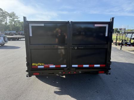New 14TD-14C4A-BK BIG TEX 7' X 14' TELESCOPIC DUMP TRAILER W/ TARP & COMBO REAR GATE W/ 6' SLIDE IN RAMPS