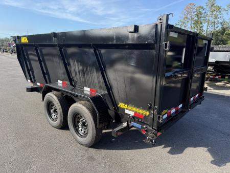 New 14TD-14C4A-BK BIG TEX 7' X 14' TELESCOPIC DUMP TRAILER W/ TARP & COMBO REAR GATE W/ 6' SLIDE IN RAMPS