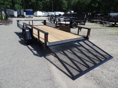 New 2026 Quality Steel and Aluminum 7X14 Quad / Utility Model with Lift Out Side Ramps Utility Trailer