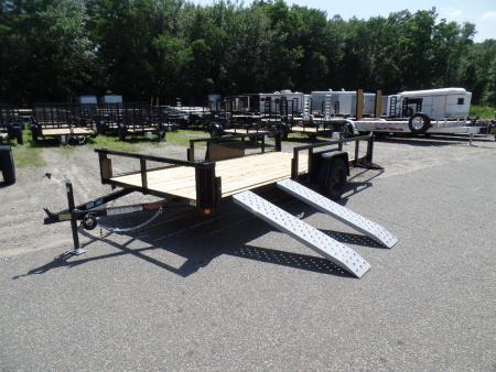 New 2026 Quality Steel and Aluminum 7X14 Quad / Utility Model with Lift Out Side Ramps Utility Trailer
