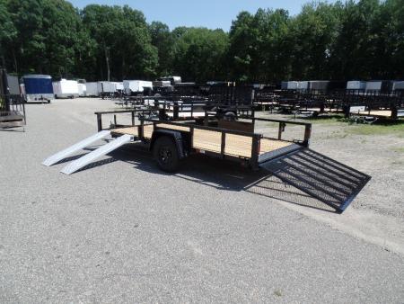 New 2026 Quality Steel and Aluminum 7X14 Quad / Utility Model with Lift Out Side Ramps Utility Trailer