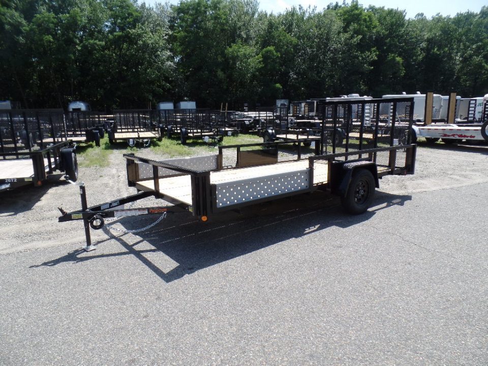 New 2026 Quality Steel and Aluminum 7X14 Quad / Utility Model with Lift Out Side Ramps Utility Trailer