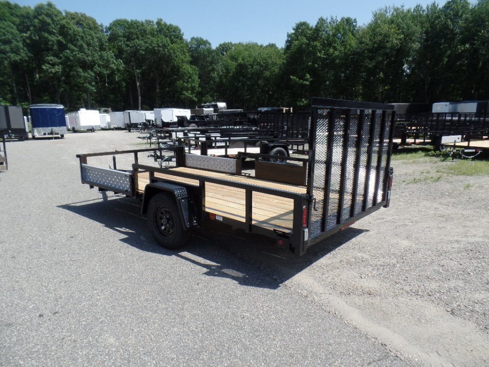 New 2026 Quality Steel and Aluminum 7X14 Quad / Utility Model with Lift Out Side Ramps Utility Trailer