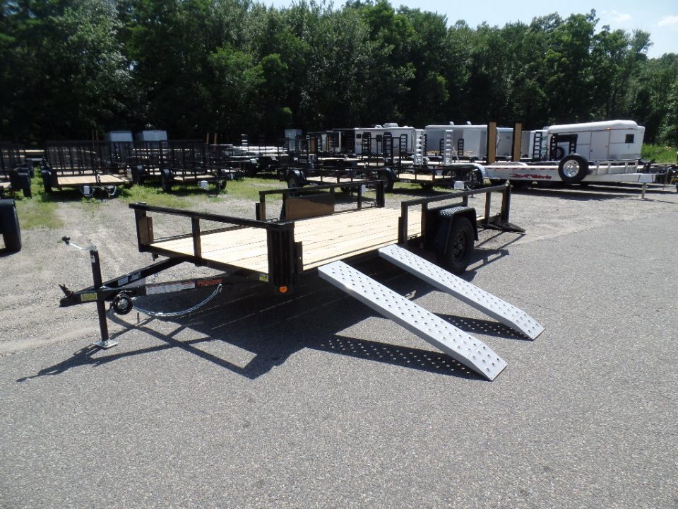 New 2026 Quality Steel and Aluminum 7X14 Quad / Utility Model with Lift Out Side Ramps Utility Trailer