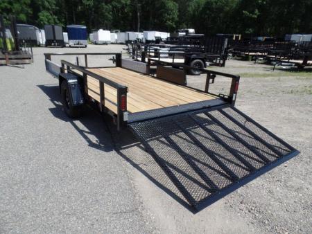New 2026 Quality Steel and Aluminum 7X14 Quad / Utility Model with Lift Out Side Ramps Utility Trailer