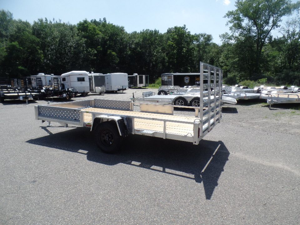 New 2026 Quality Steel and Aluminum 7X14 Quad / Utility Model with Lift Out Side Ramps Utility Trailer