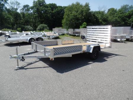 New 2026 Quality Steel and Aluminum 7X14 Quad / Utility Model with Lift Out Side Ramps Utility Trailer