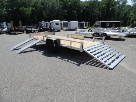 New 2026 Quality Steel and Aluminum 7X14 Quad / Utility Model with Lift Out Side Ramps Utility Trailer