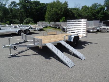 New 2026 Quality Steel and Aluminum 7X14 Quad / Utility Model with Lift Out Side Ramps Utility Trailer
