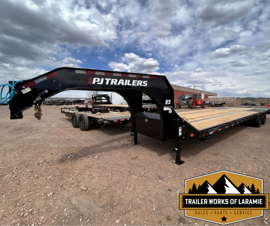 New 2027 PJ Trailers LD 30' Goose Neck Deckover- Monster Ramps- 25K