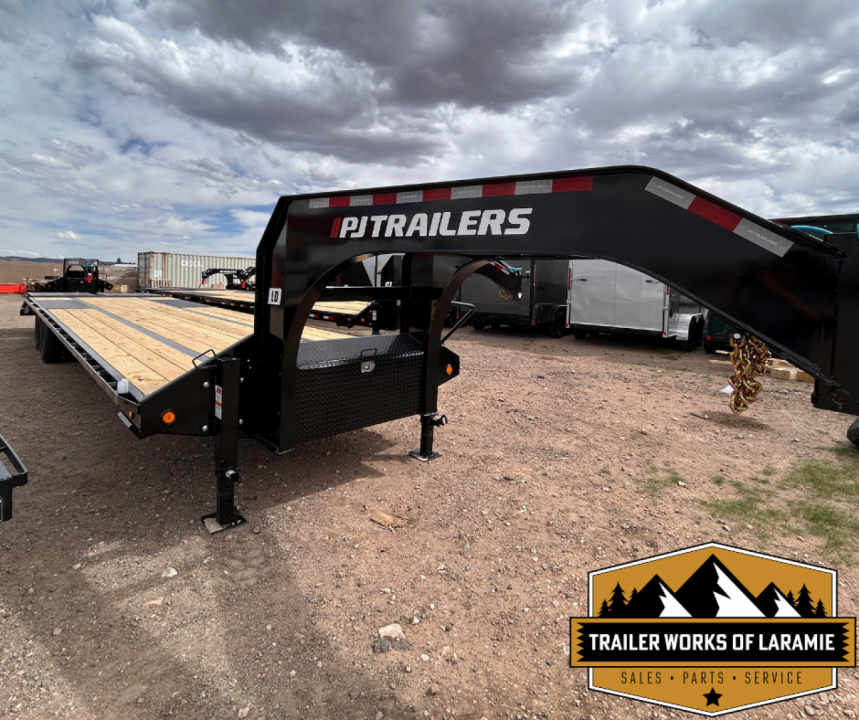 New 2027 PJ Trailers LD 30' Goose Neck Deckover- Monster Ramps- 25K
